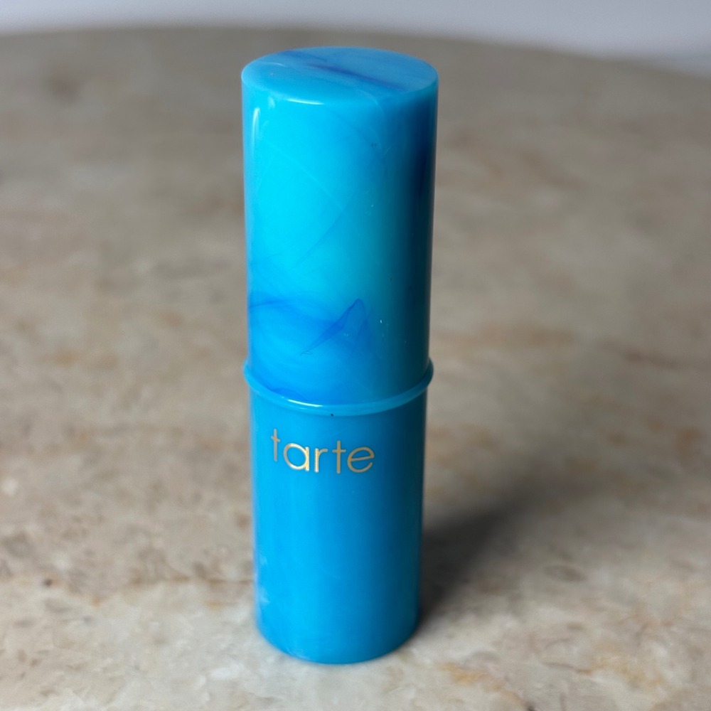 Tarte Color Splash Lipstick Mini 1.0g Salt Lyfe Cool Mauve Blue Marble Case